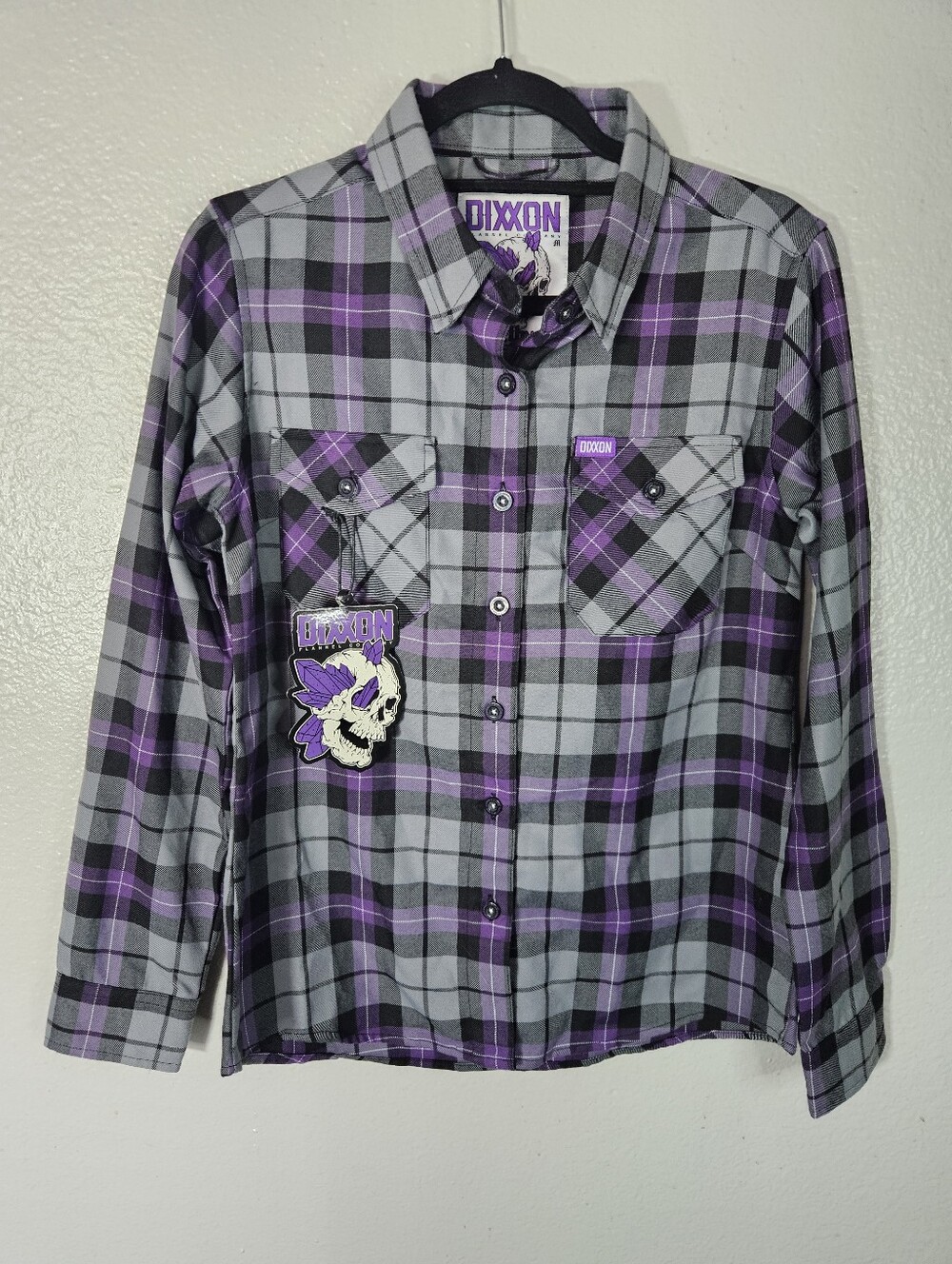 DIXXON Amythyst Plaid Flannel Size M